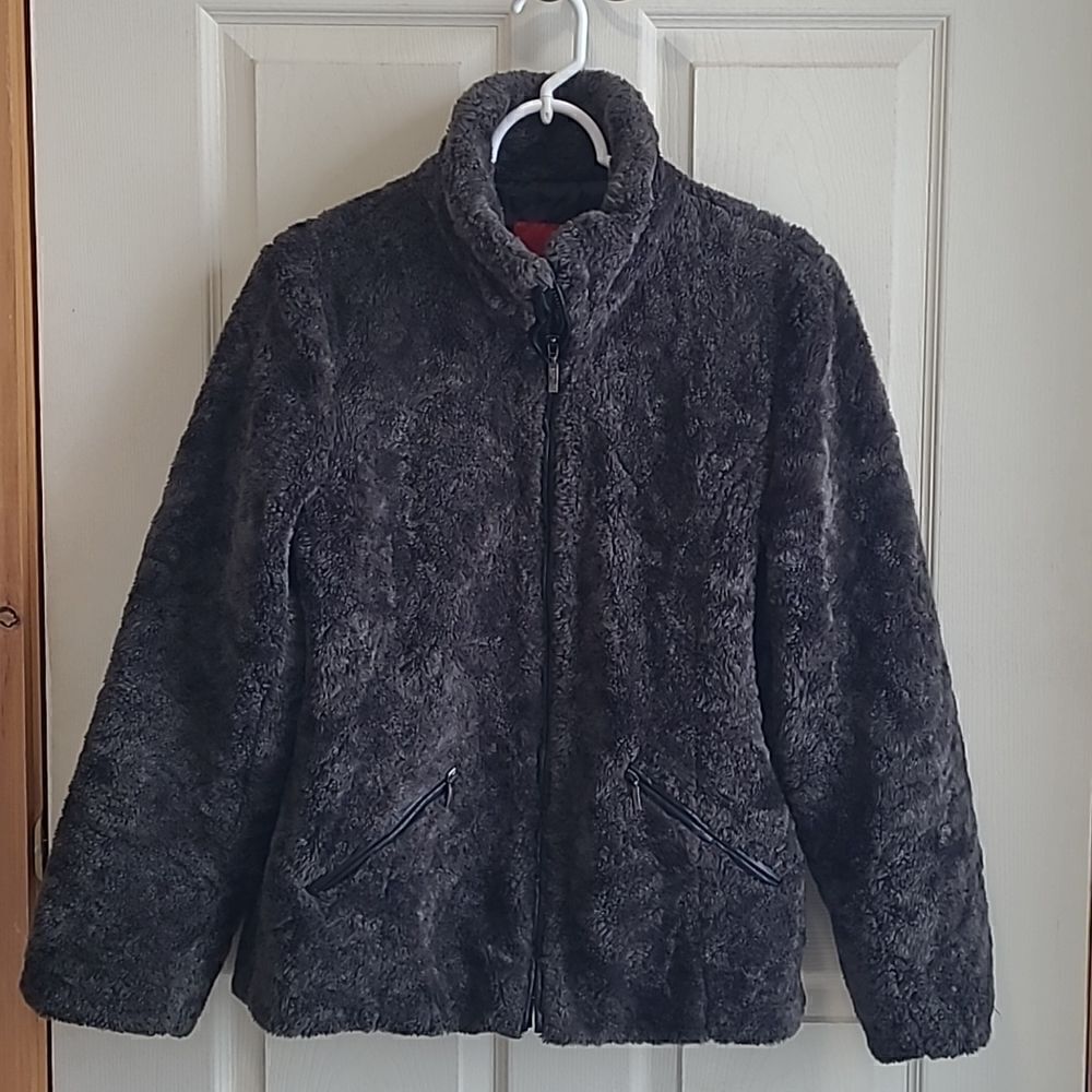 ESPRIT Fully Lined Thick Faux Fur  Full Zippered Jacket - Size M